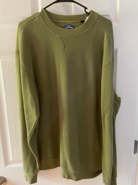 € Mens XLarge Army Olive Green Callaway Golf Sport Ribbed Sweatshirt Sweater