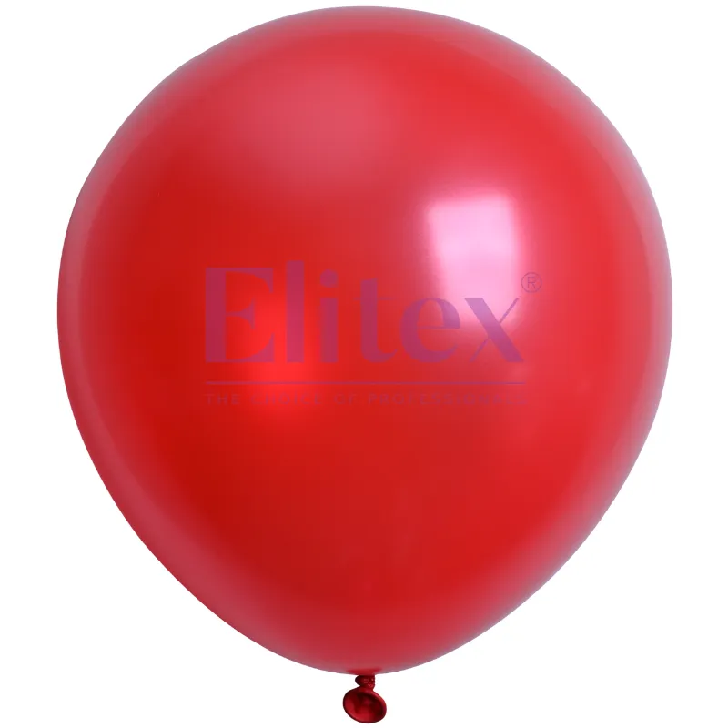 12" Elitex Metallic Ruby Red Pearlized Round Latex Balloons | 50 Count