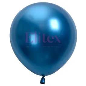 12" Light Blue Metallic SuperGlow Round Latex Balloons | 50 Count