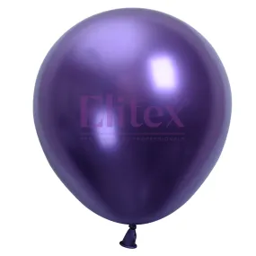 12" Purple Metallic SuperGlow Round Latex Balloons | 50 Count