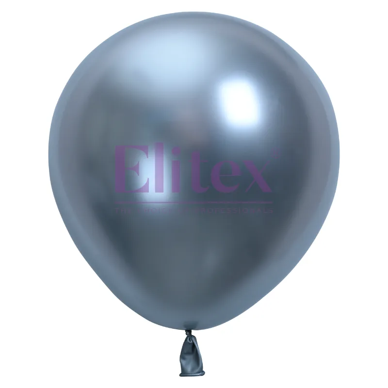 12" Silver Metallic SuperGlow Round Latex Balloons | 50 Count