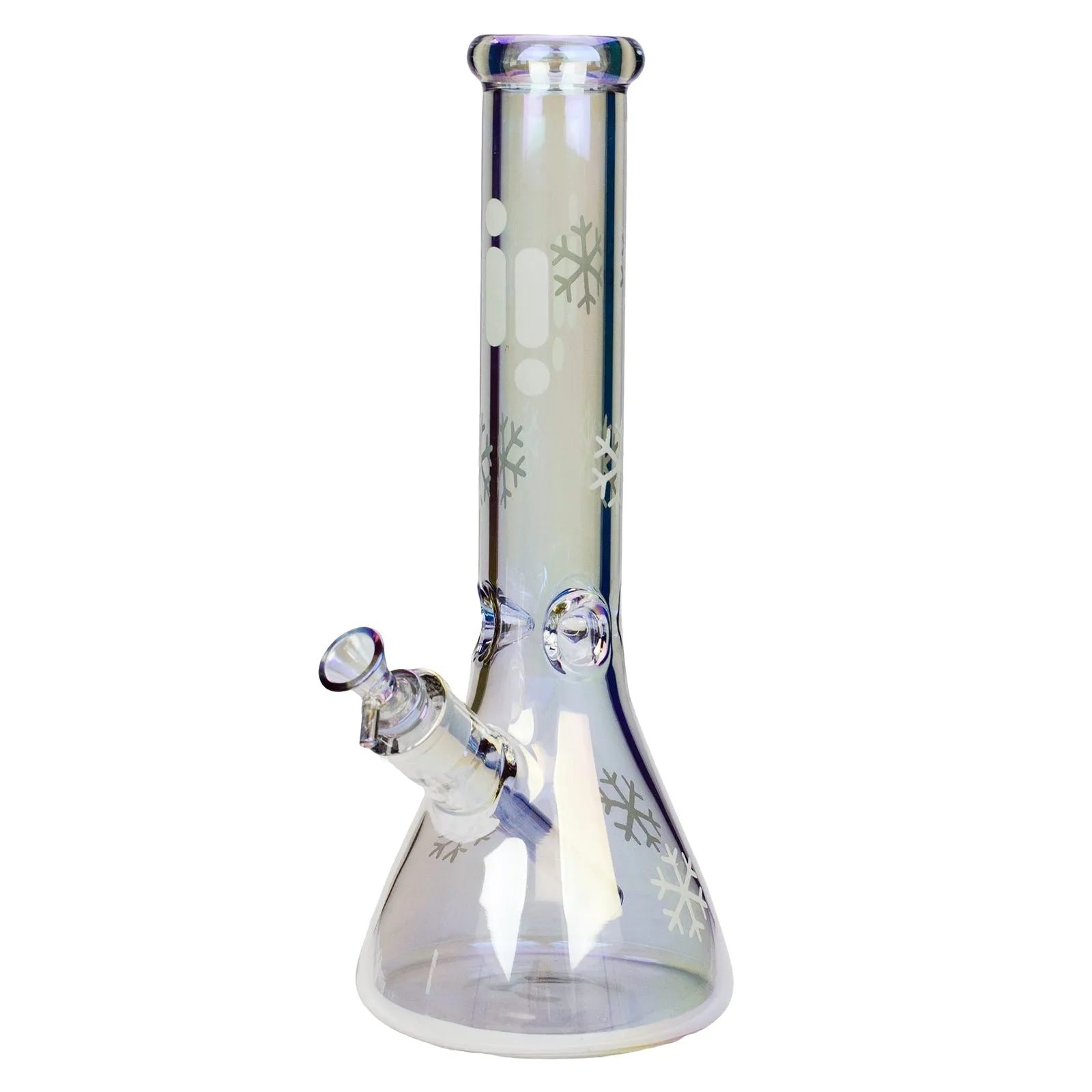 14" Infyniti Snowflake Metallic Beaker Bong