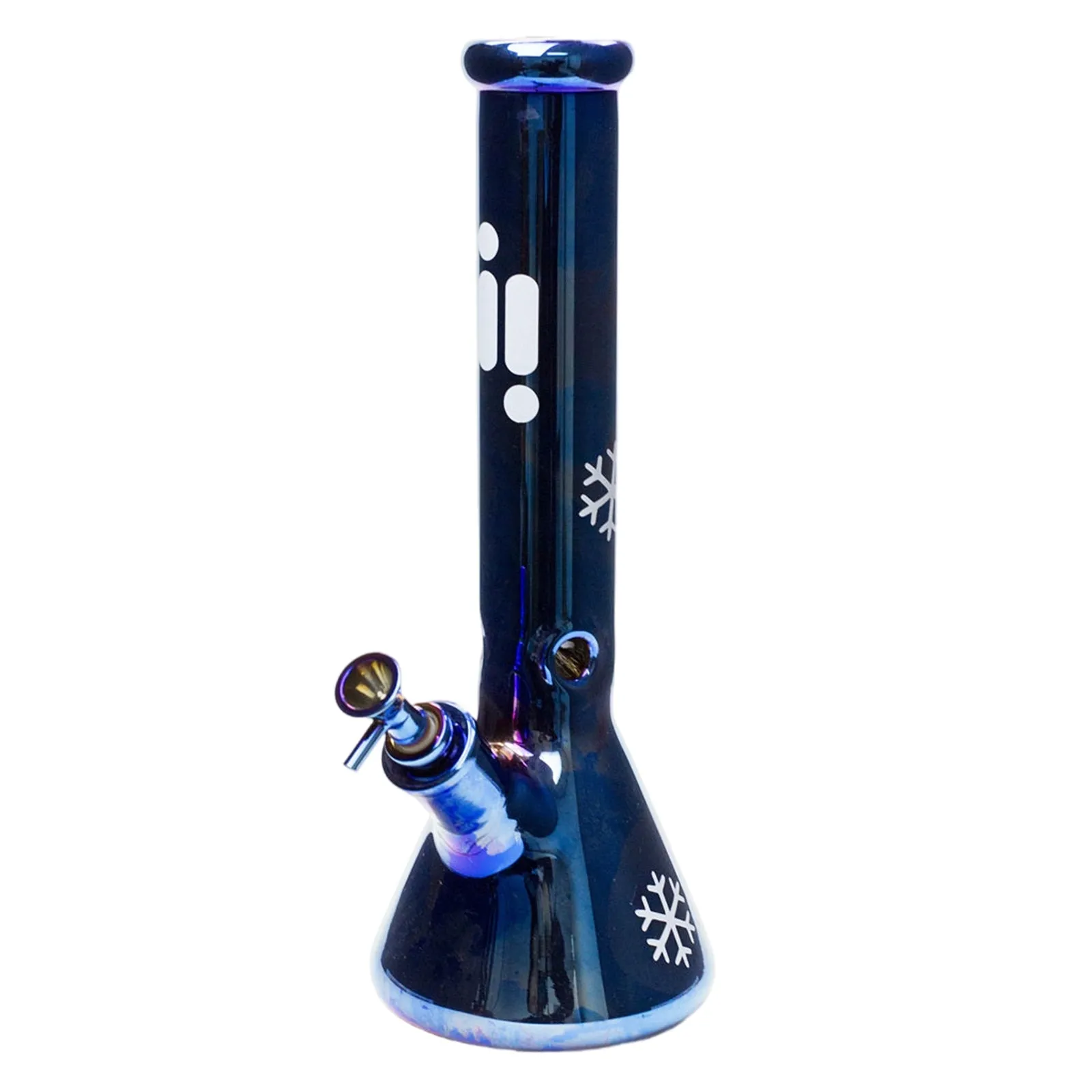 14" Infyniti Snowflake Metallic Beaker Bong