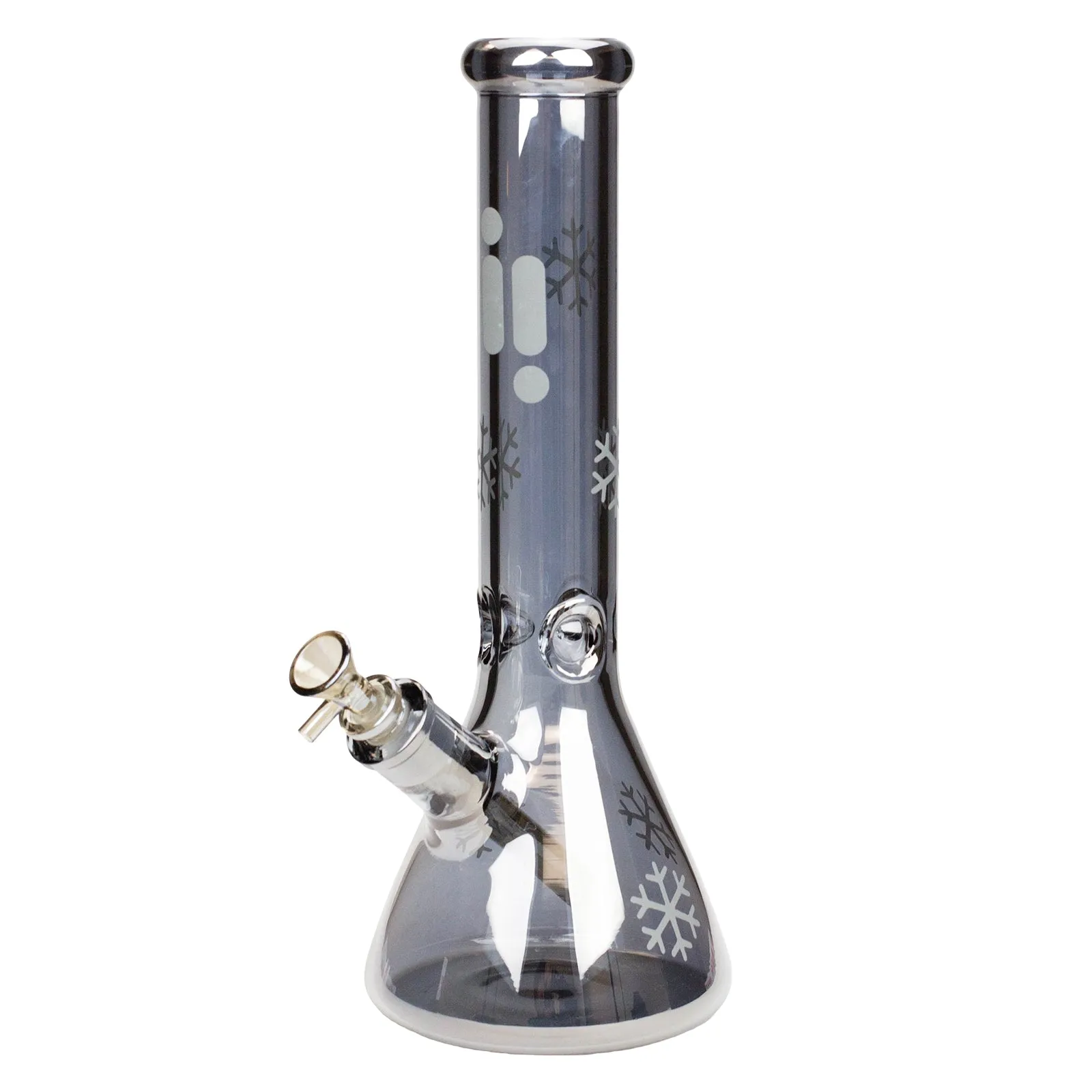 14" Infyniti Snowflake Metallic Beaker Bong