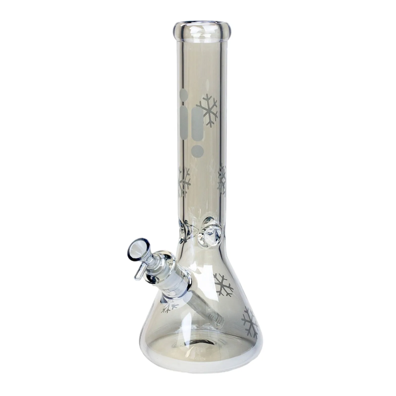 14" Infyniti Snowflake Metallic Beaker Bong