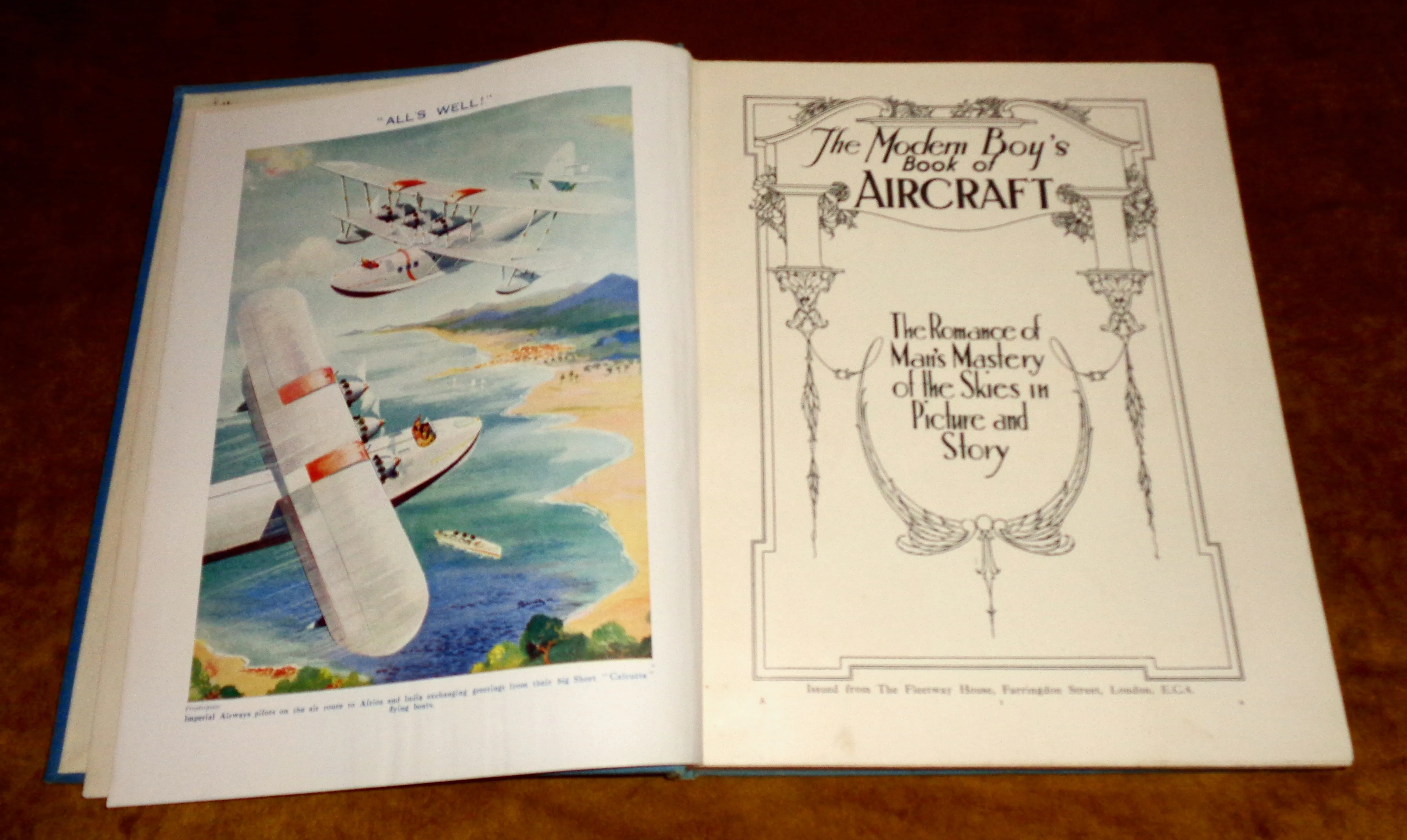 1931 The Modern Boy's Book Of Aircraft With Articles By WE Johns & Other Pilots