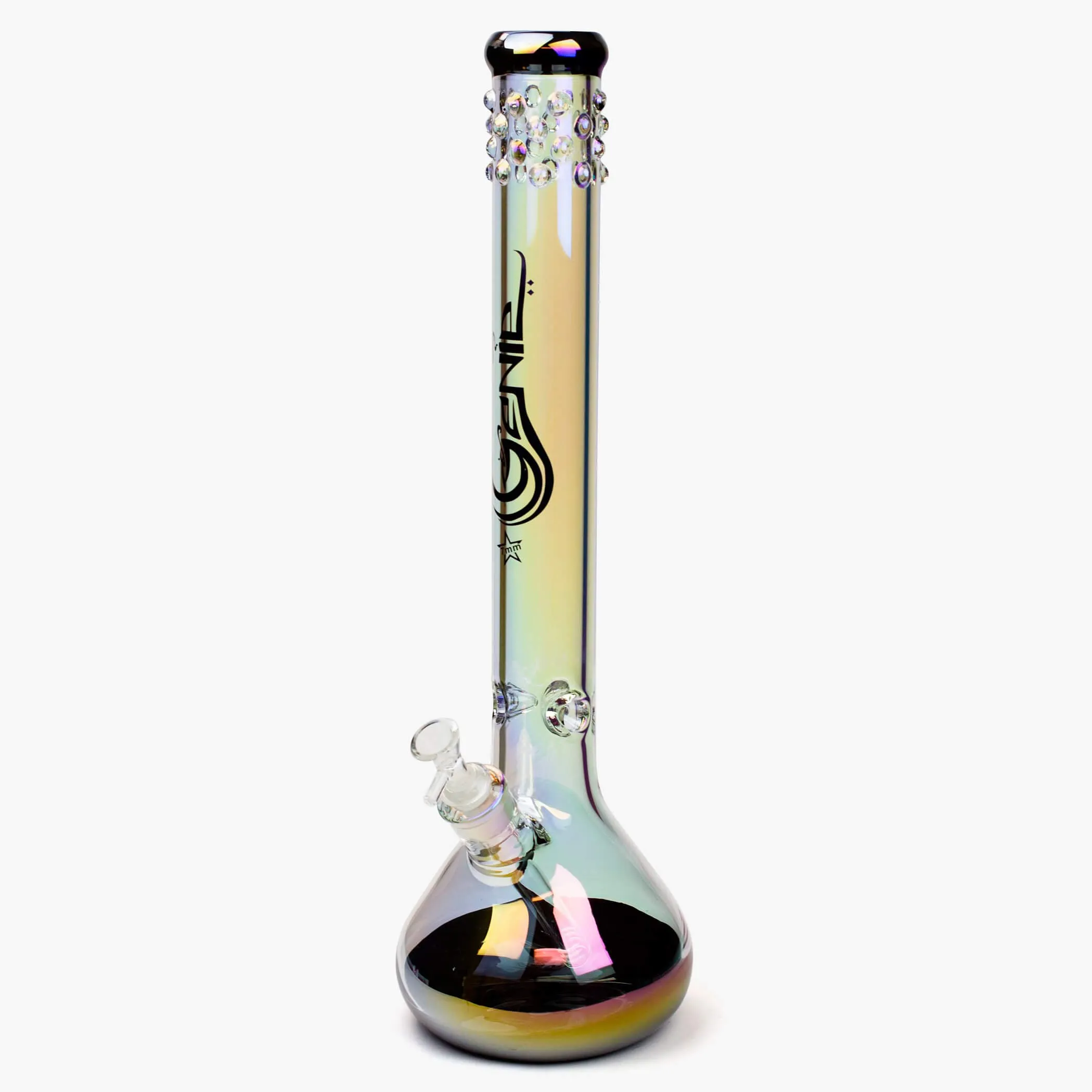 19" Genie Metallic Glass Bong Round Base