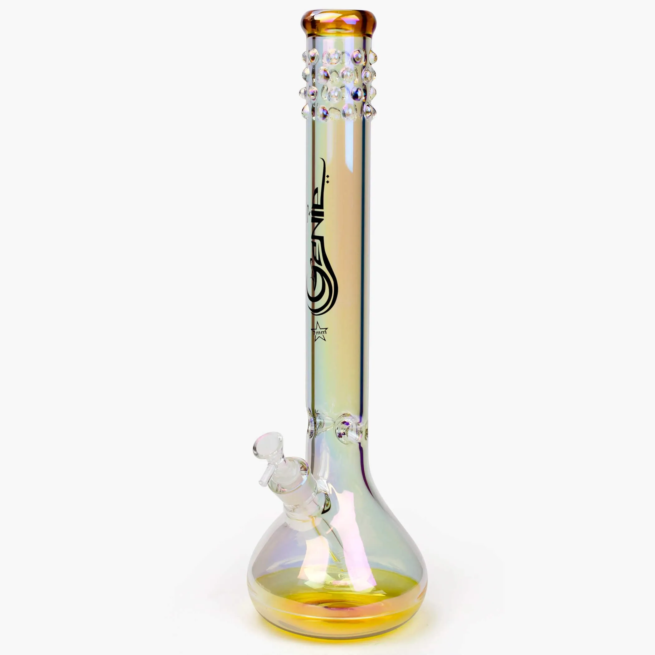 19" Genie Metallic Glass Bong Round Base