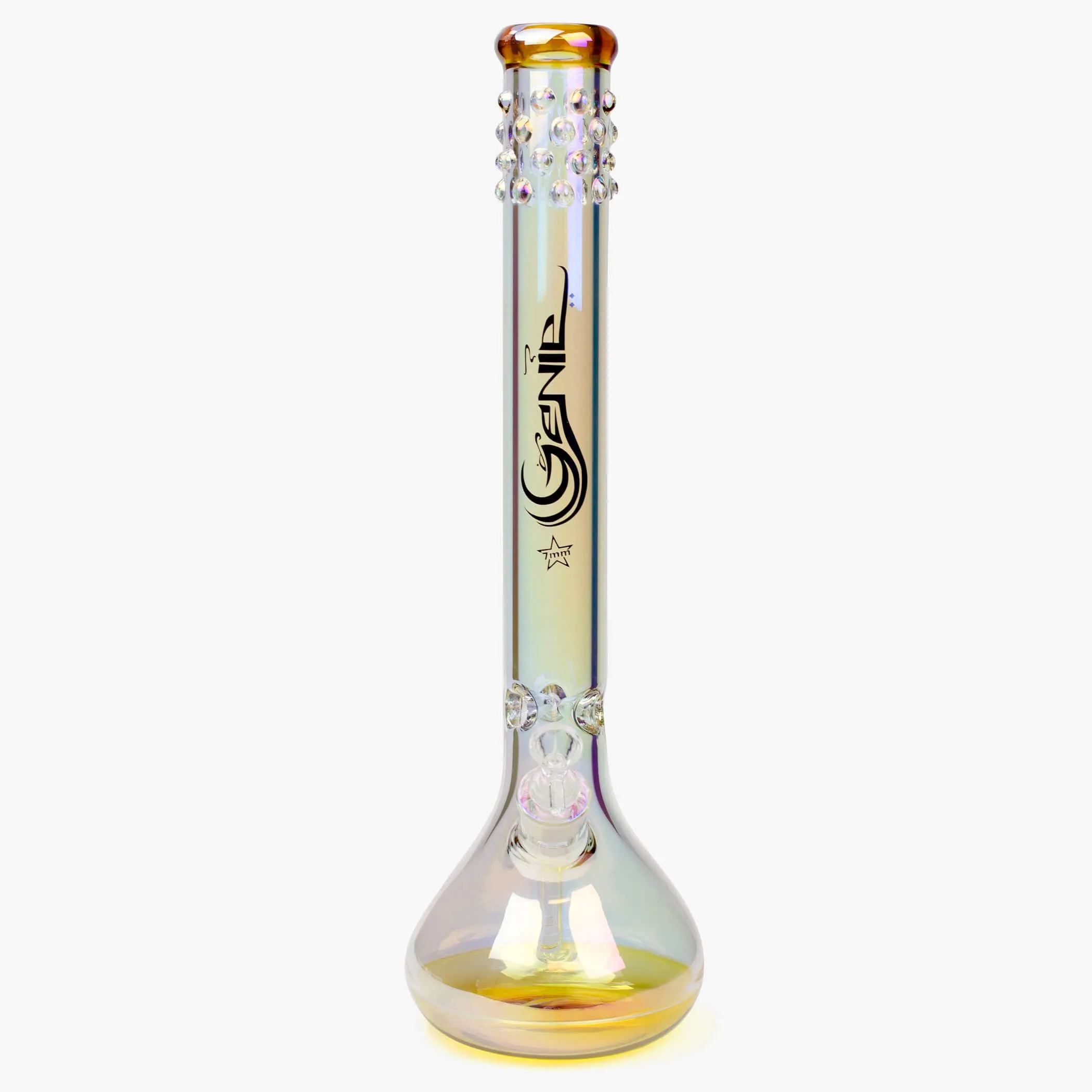 19" Genie Metallic Glass Bong Round Base