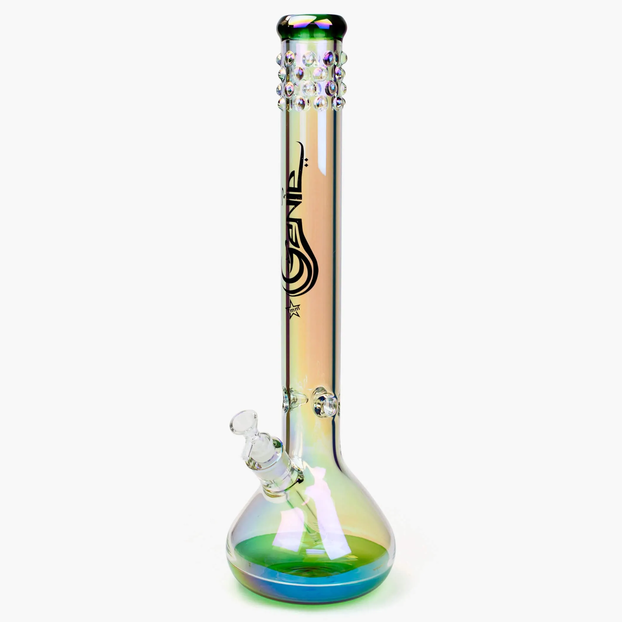 19" Genie Metallic Glass Bong Round Base