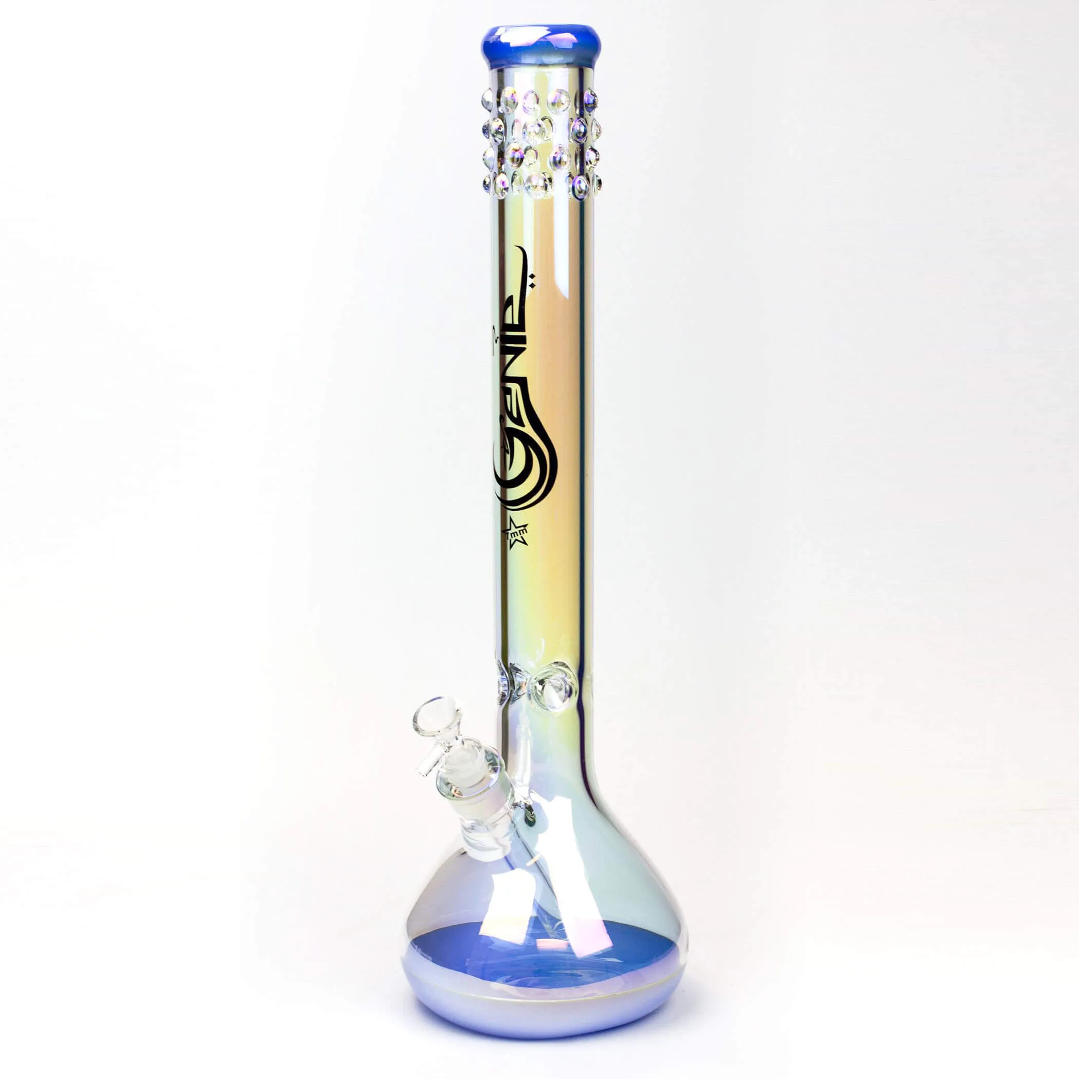 19" Genie Metallic Glass Bong Round Base