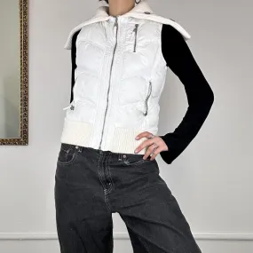 2000's white puffer gilet