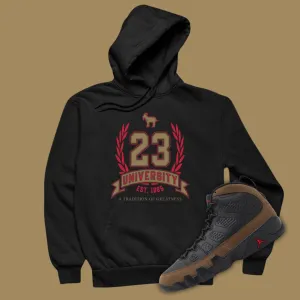 23 University Hoodie Matching Jordan 9 Olive