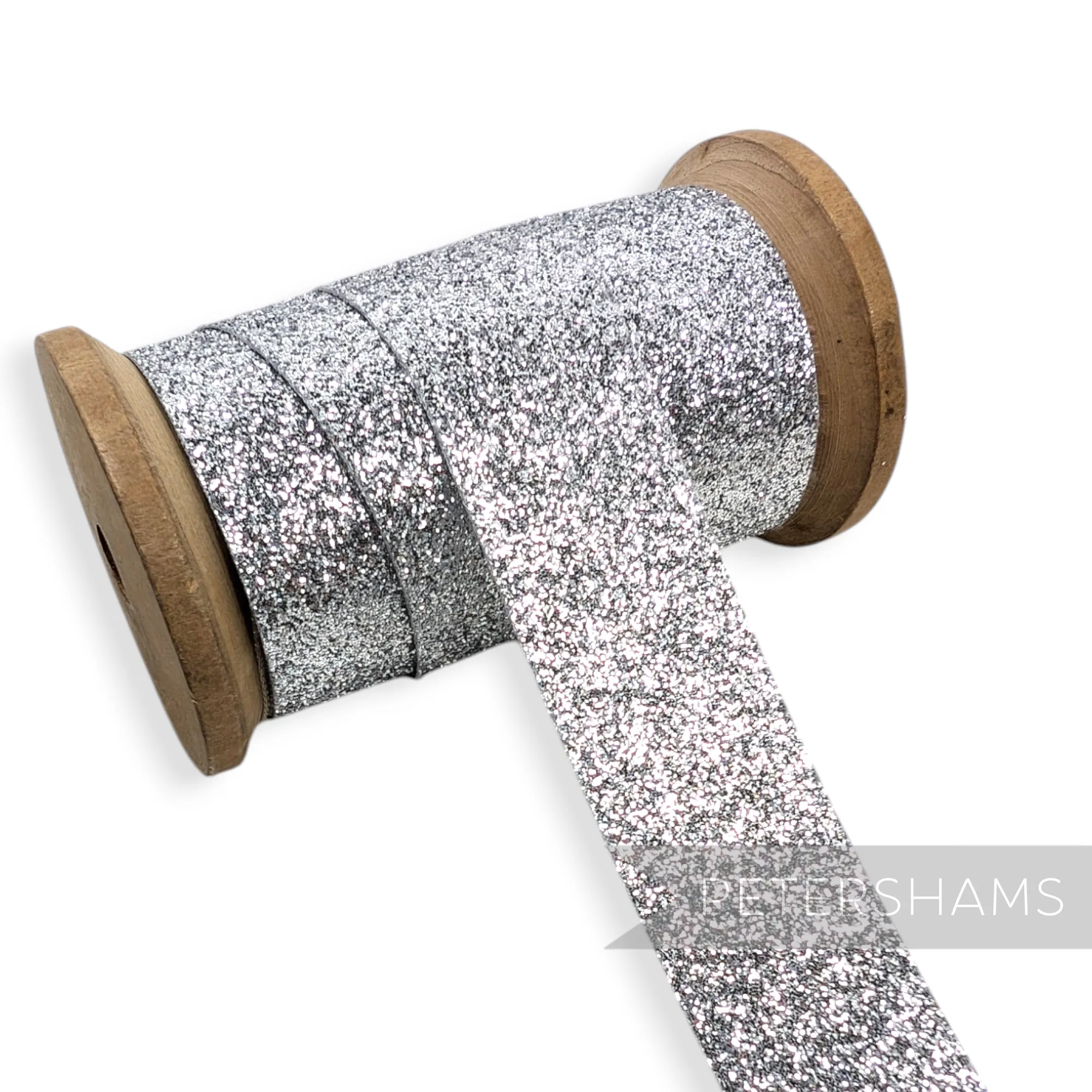 25mm Metallic Glitter Lamé Ribbon Trim - 1m