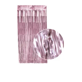 2m Metallic Shimmer Curtain - Matte Pink