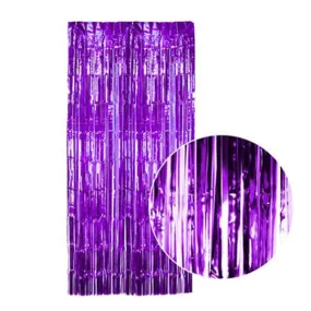 2m Metallic Shimmer Curtain - Purple