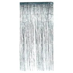 2m Metallic Shimmer Curtain - Silver