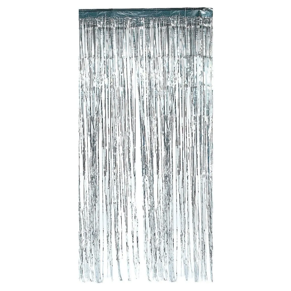 2m Metallic Shimmer Curtain - Silver