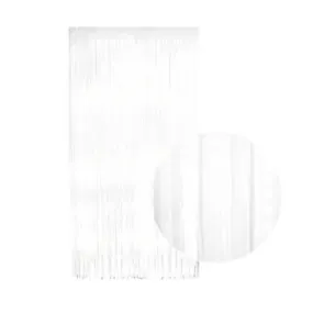 2m Metallic Shimmer Curtain - White