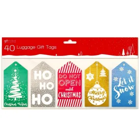 40 Christmas Luggage Gift Tags