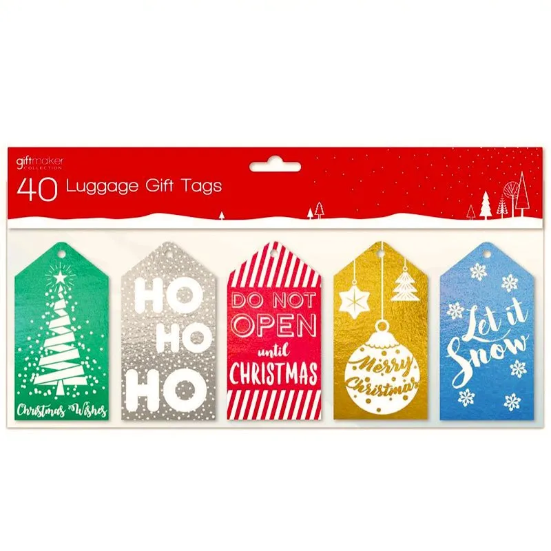 40 Christmas Luggage Gift Tags