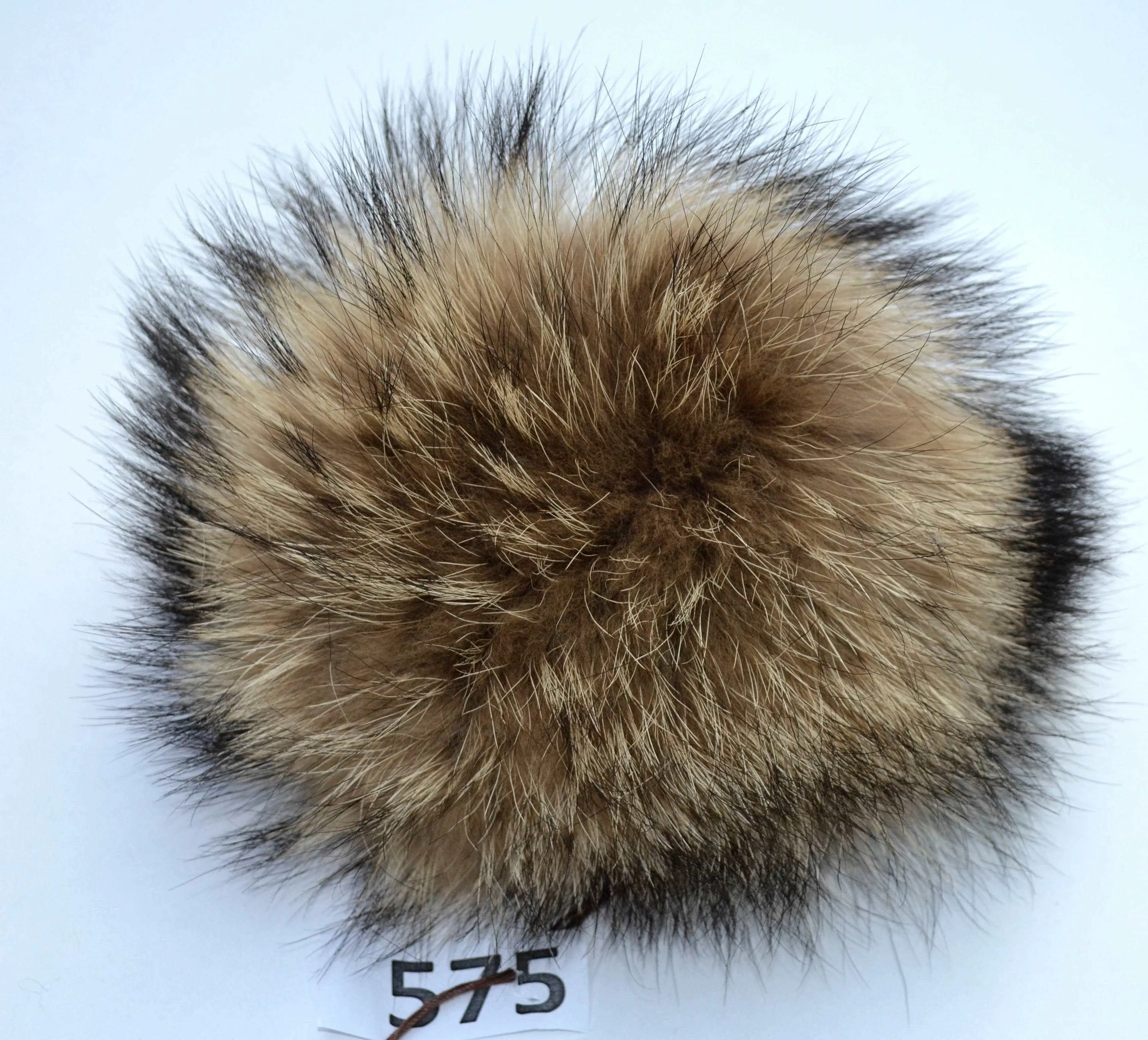 9,5" HUGE FUR POMPOM! Large Raccoon Pom-Pom, Fur Pom Pom for Hat, Pom Pom for Women Hat, for Children Hat, for Knit Hat, Raccoon Fur, Child