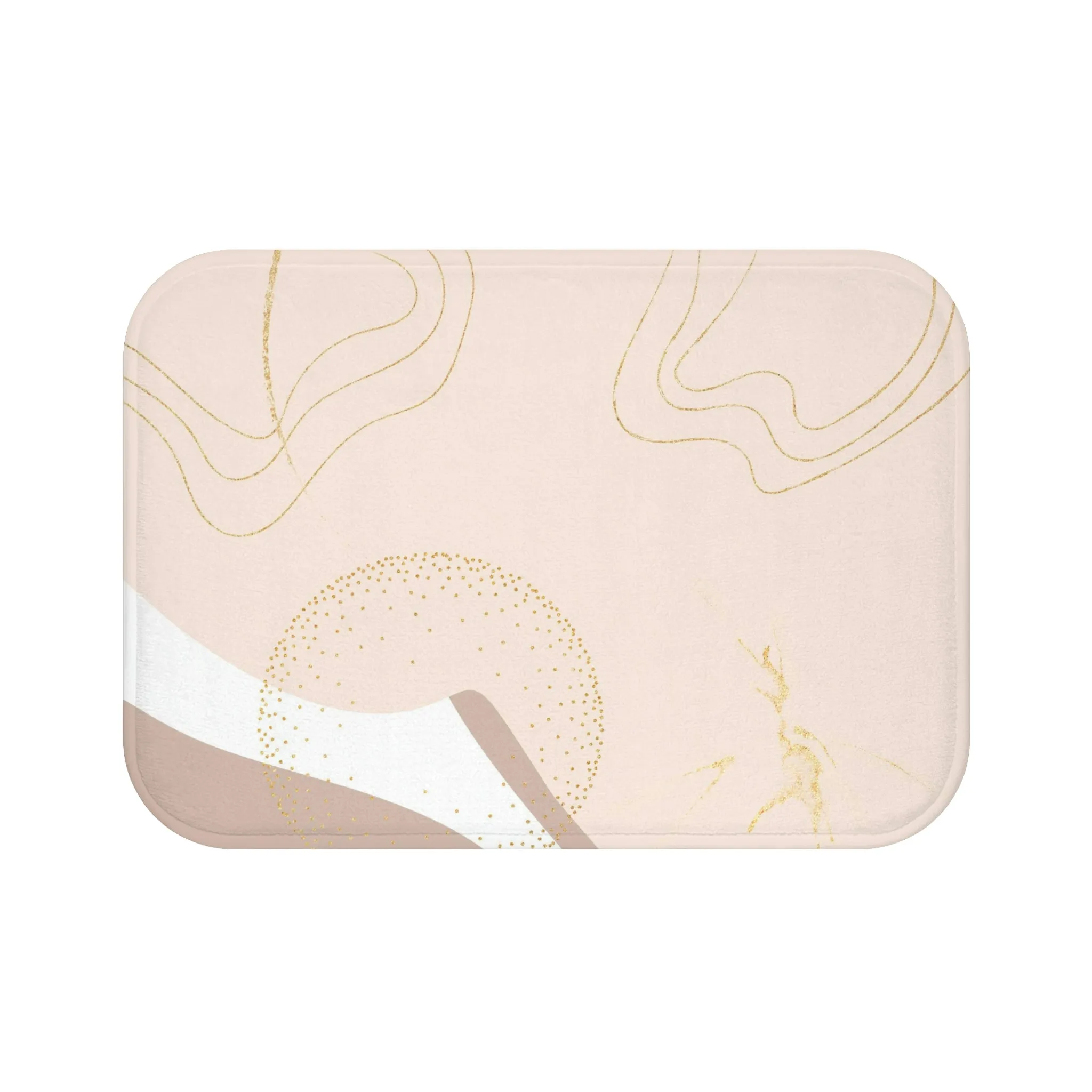 Abstract Bath Mat | Pastel Blush Pink