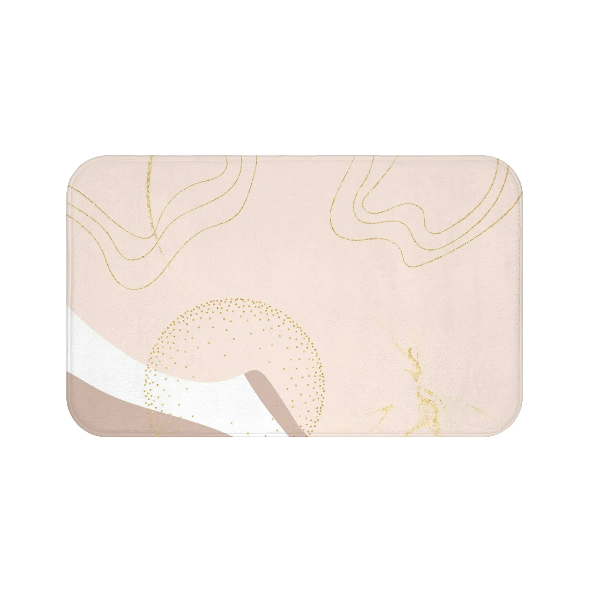 Abstract Bath Mat | Pastel Blush Pink