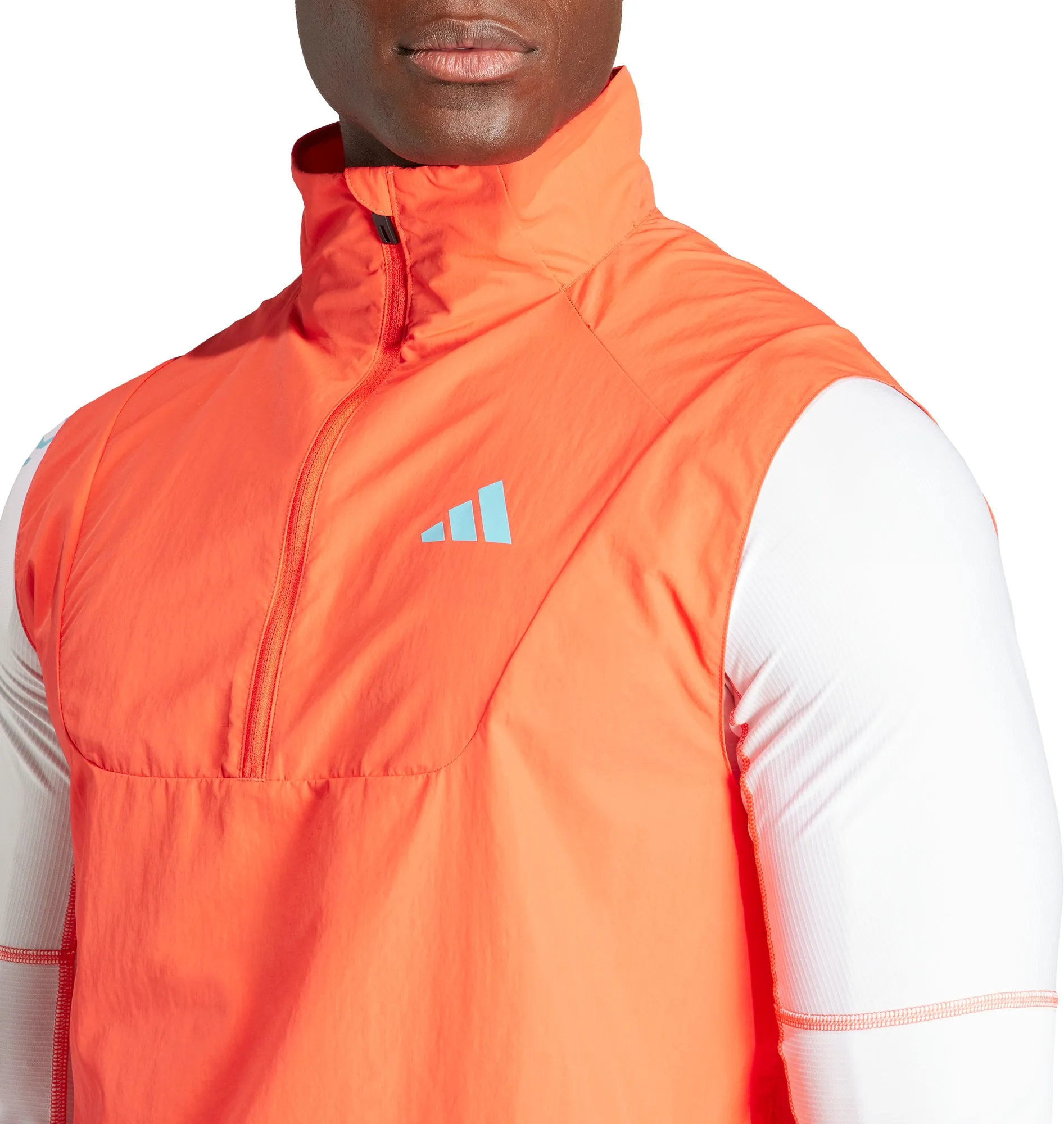 adidas Adizero Half Zip Mens Running Gilet - Orange