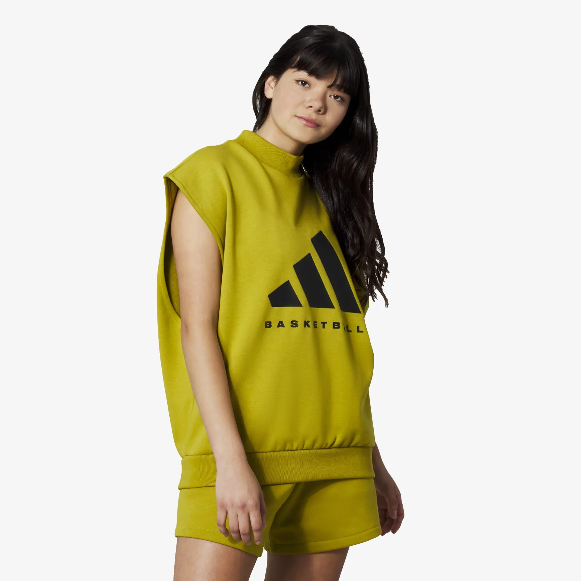 Adidas Originals | BASKETBALL SLEEVELESS SWEATSHIRT (GENDER NEUTRAL)  { PULSE OLIVE