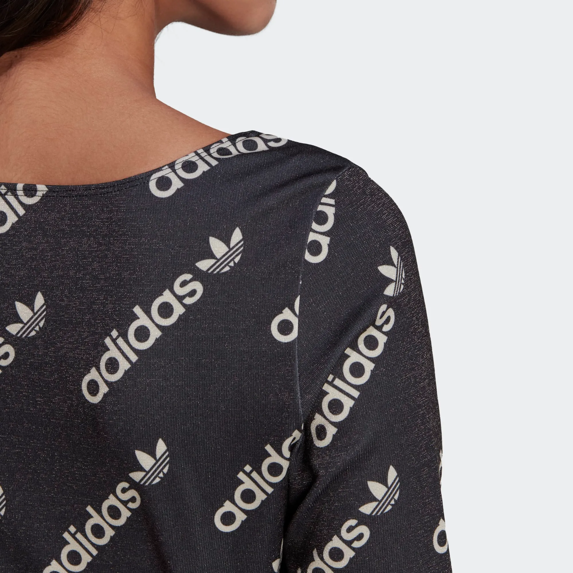 Adidas Women's Long Sleeve Crop Top - Black