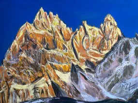 Aiguilles de Chamonix Soft Pastels Painting