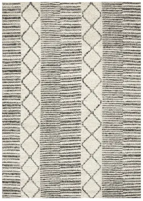 Alisha Hand Made Grey Wool Rug