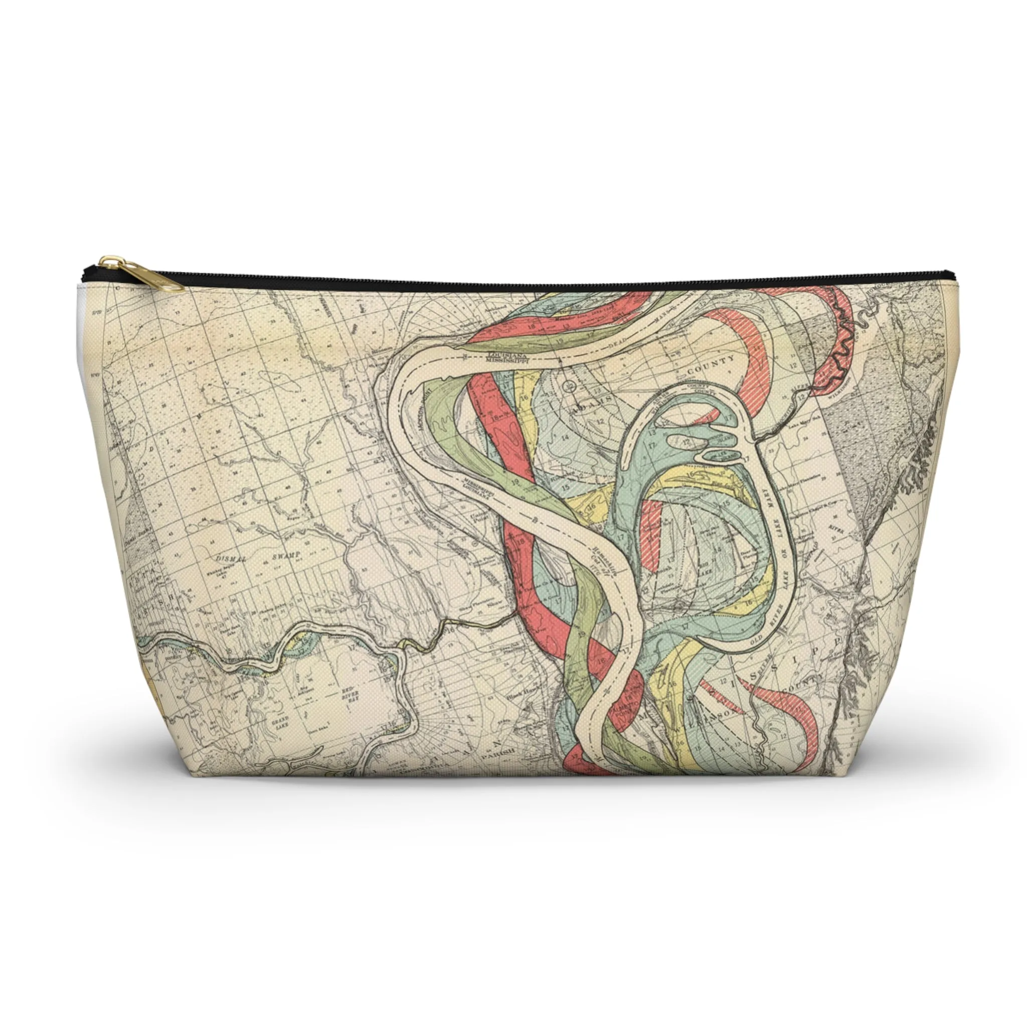 Ancient Courses Mississippi River Meander Accessory Pouch w T-bottom