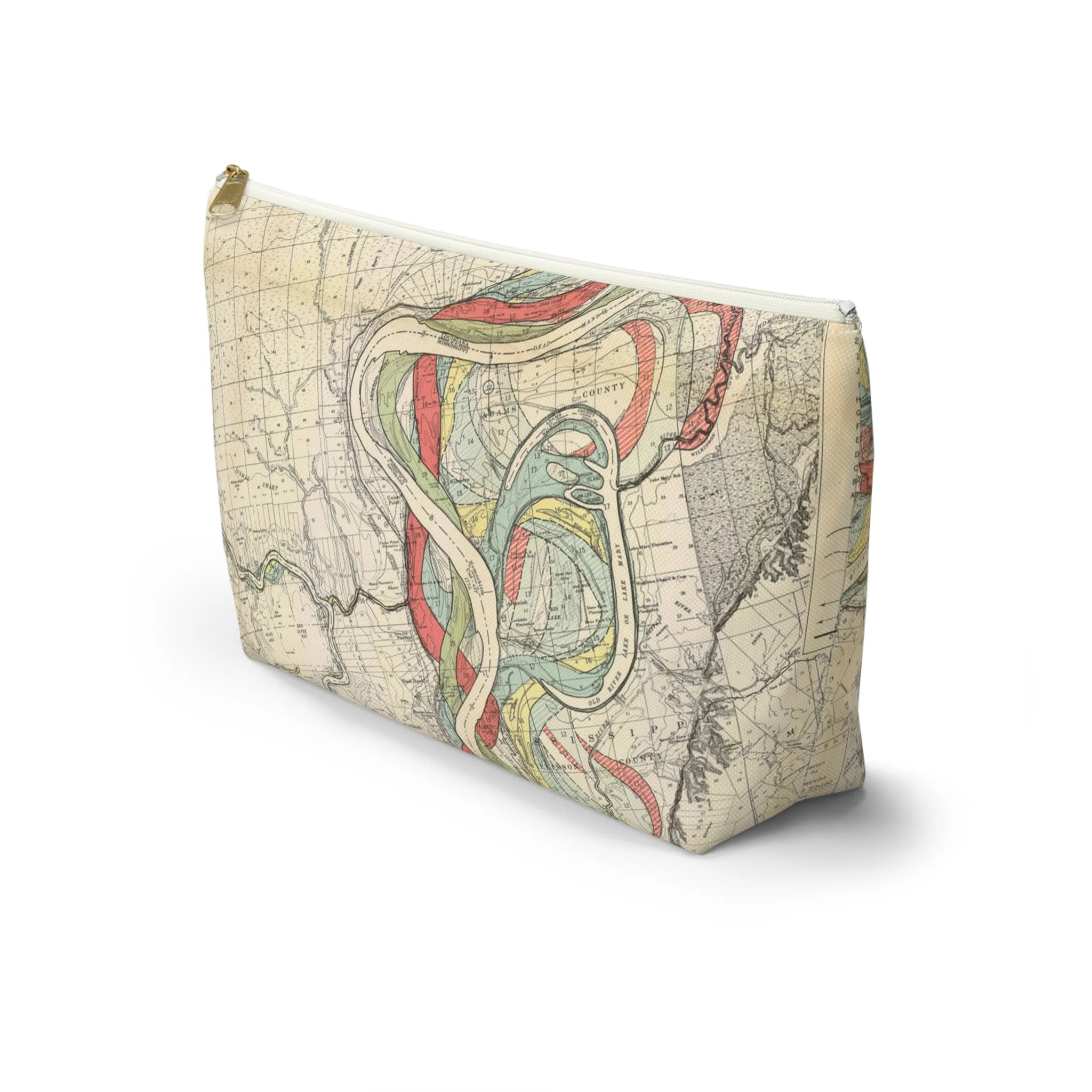 Ancient Courses Mississippi River Meander Accessory Pouch w T-bottom