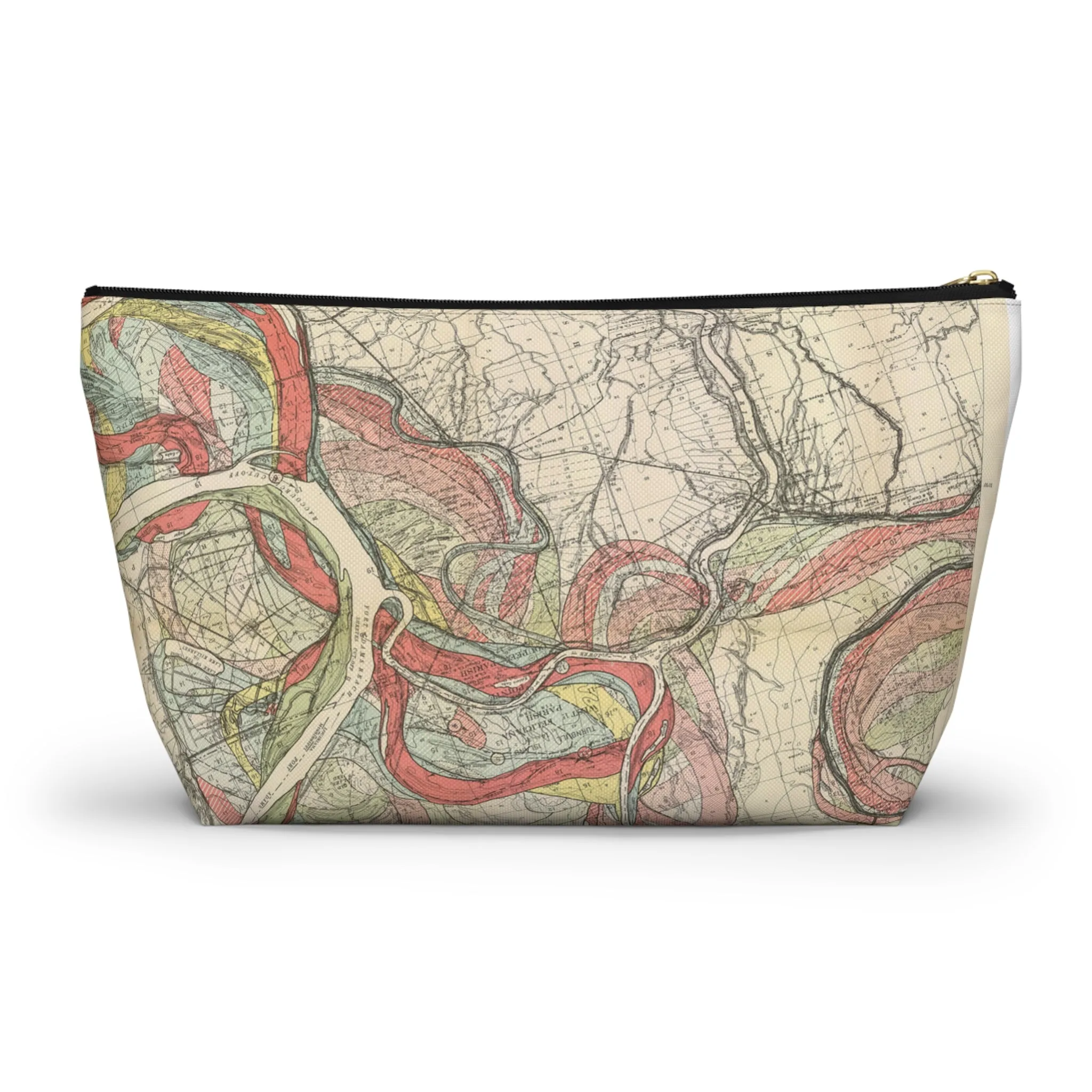 Ancient Courses Mississippi River Meander Accessory Pouch w T-bottom