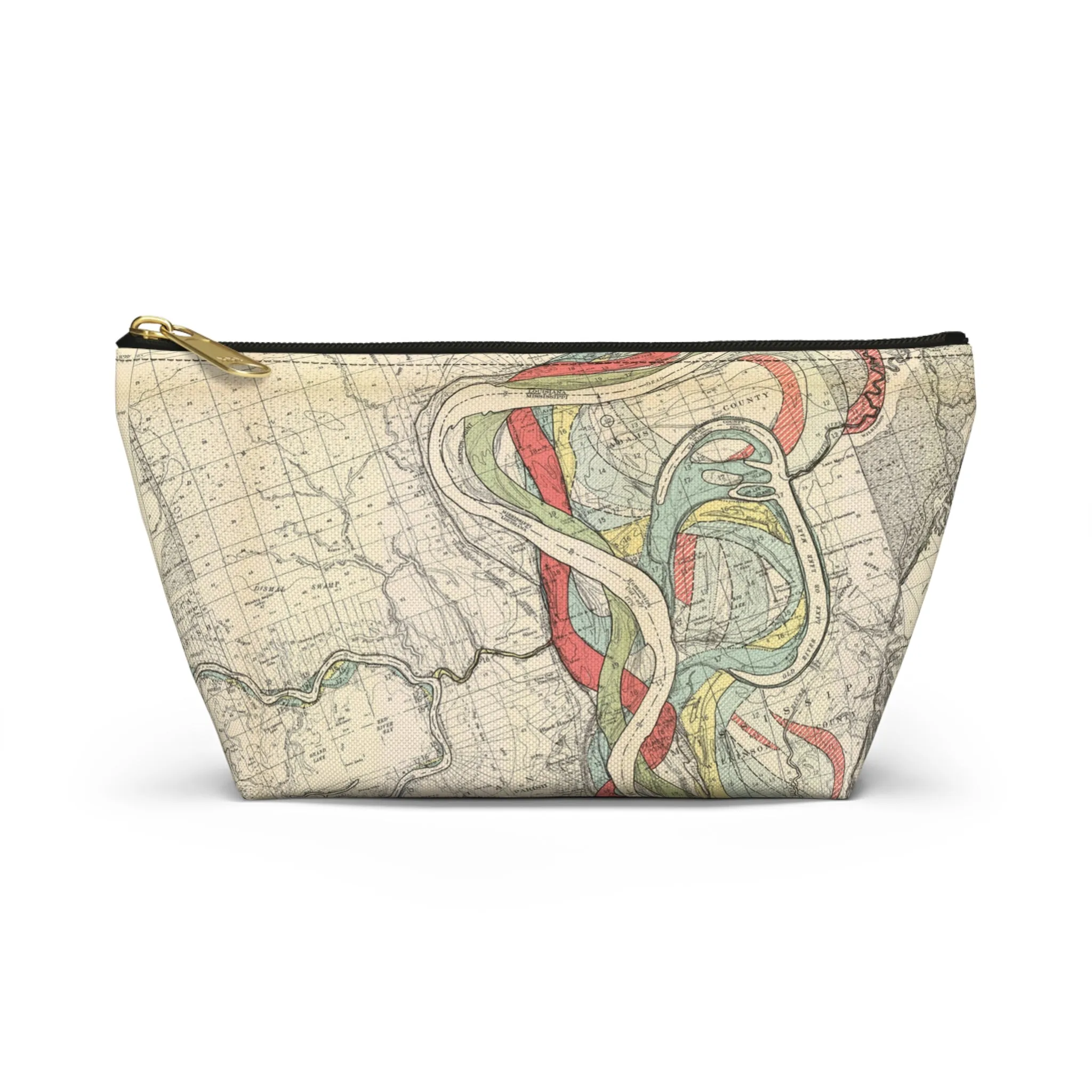 Ancient Courses Mississippi River Meander Accessory Pouch w T-bottom