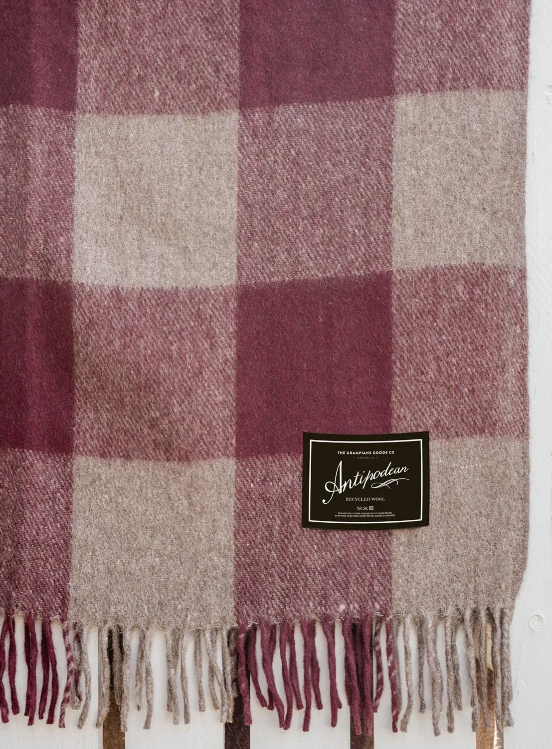 Antipodean Collection | Recycled Wool Check Blankets | Shiraz