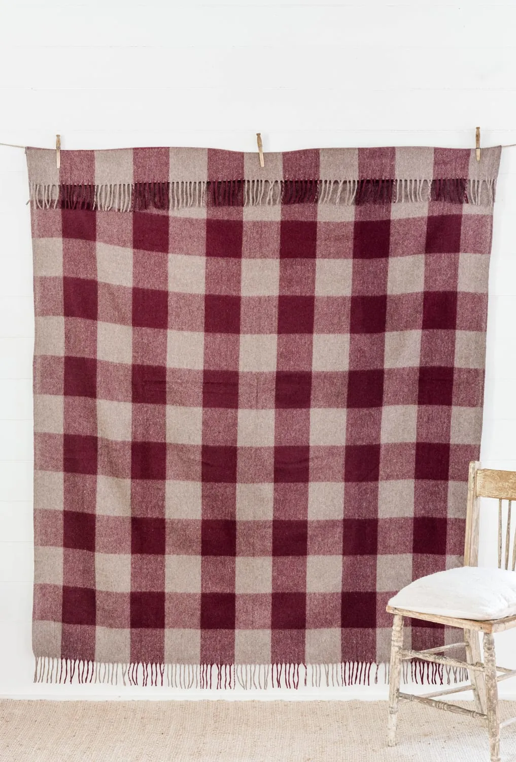 Antipodean Collection | Recycled Wool Check Blankets | Shiraz