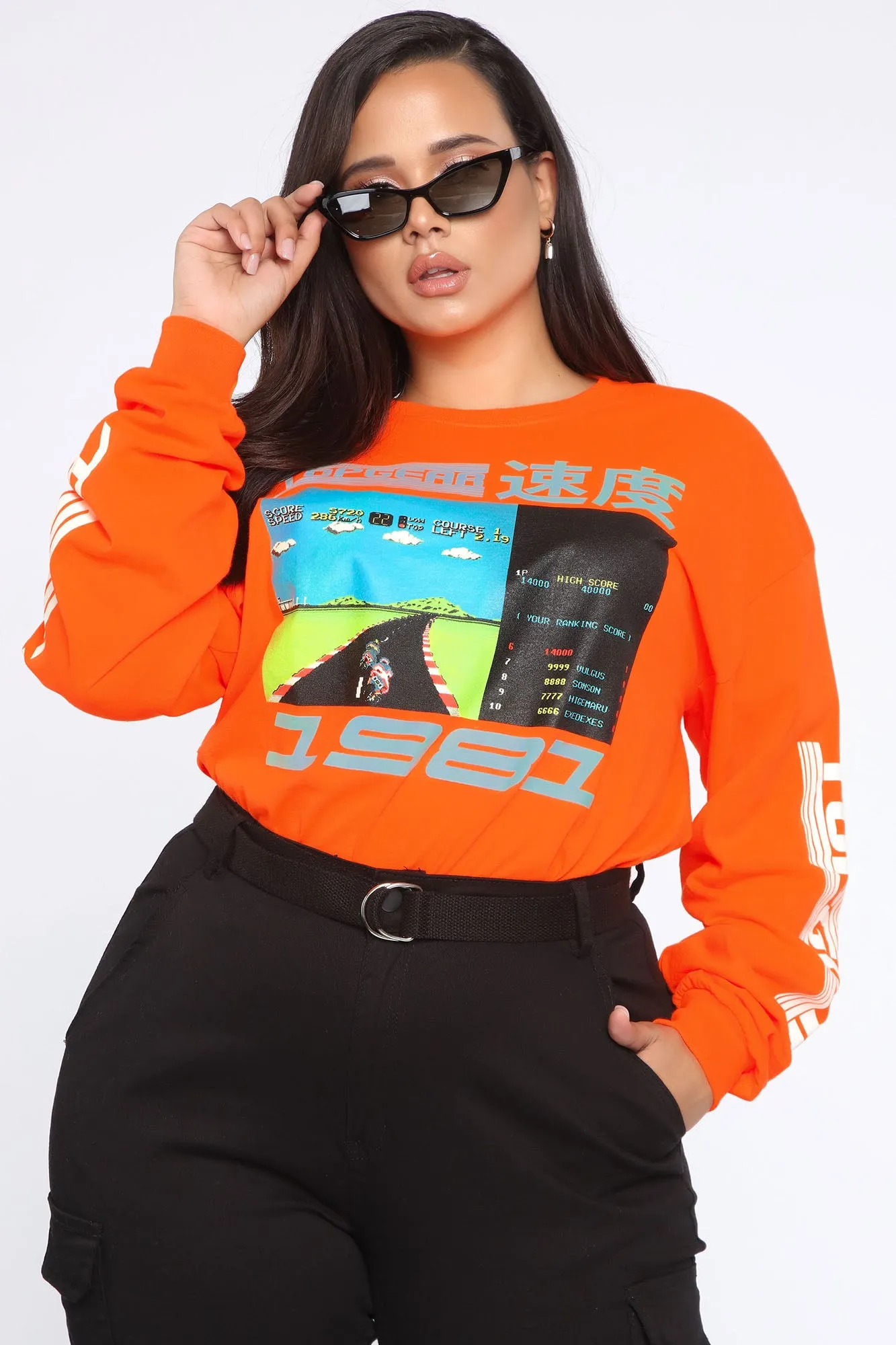 Arcade LS Tunic Tee - Orange