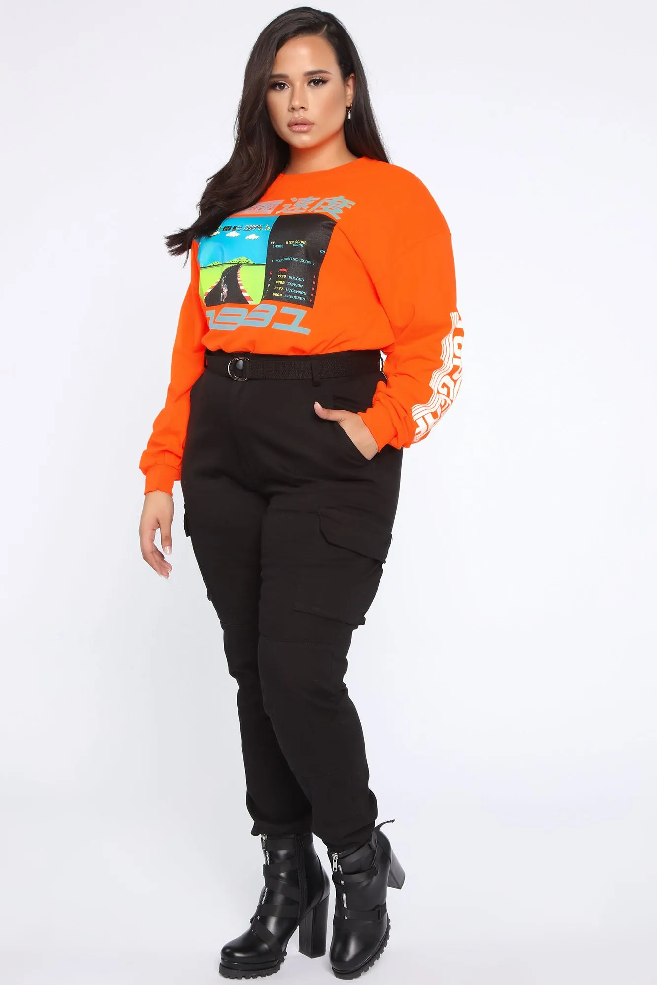 Arcade LS Tunic Tee - Orange