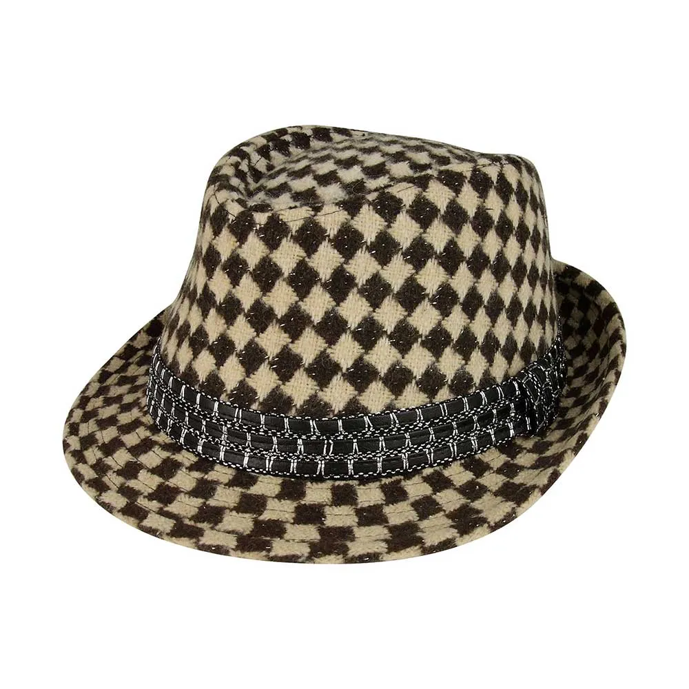 Argyle Pattern Fedora Hat