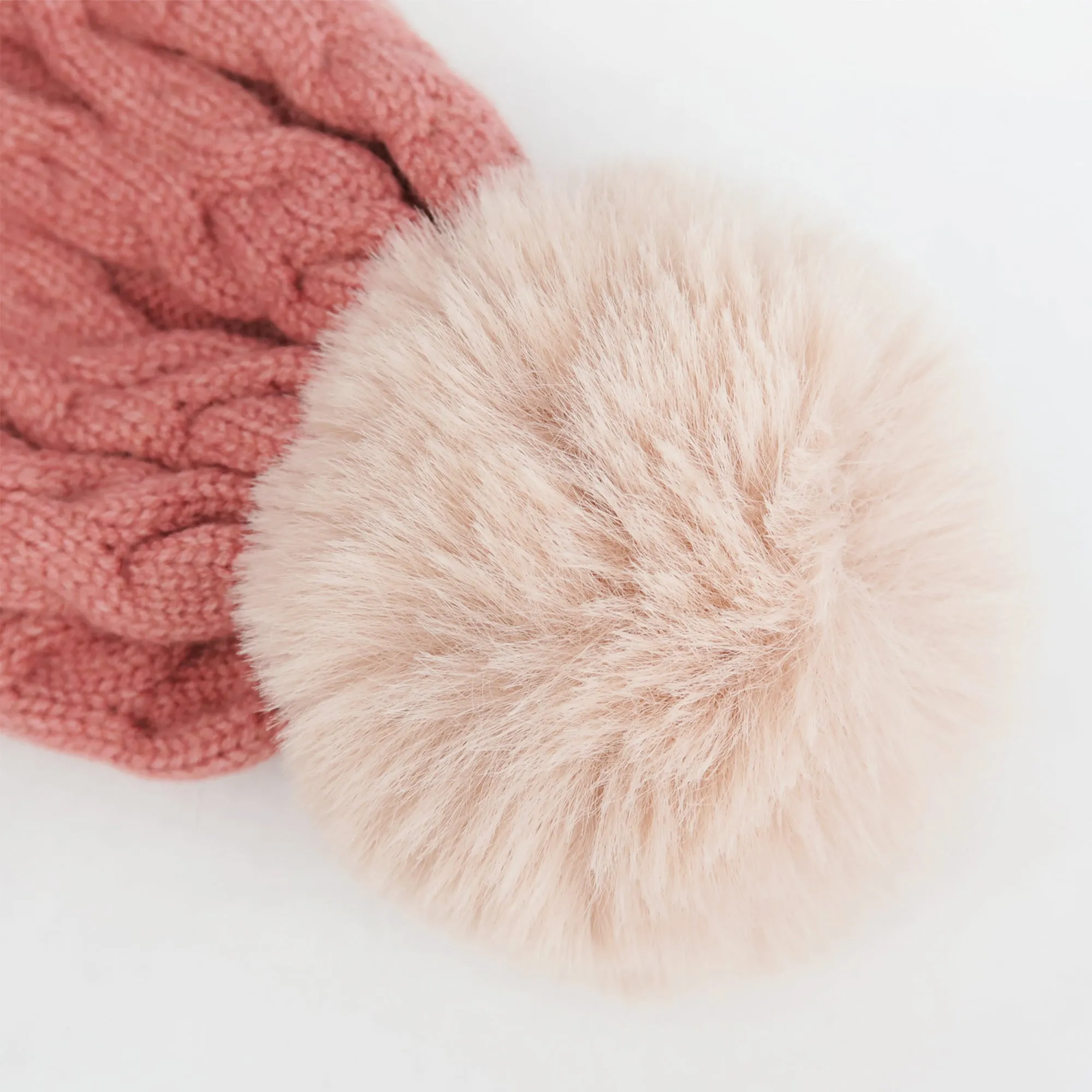 Baby Winter Knit Cotton Lined Pompom Hat | Yellow