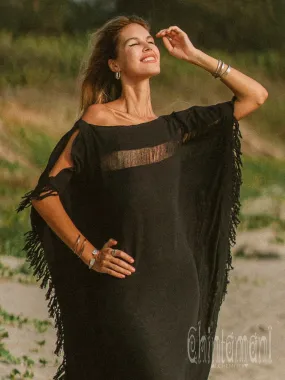 Beach Poncho Dress / Black