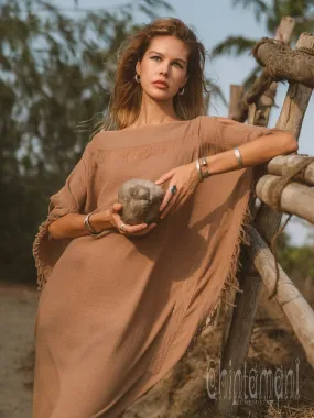 Beach Poncho Dress / Coffee