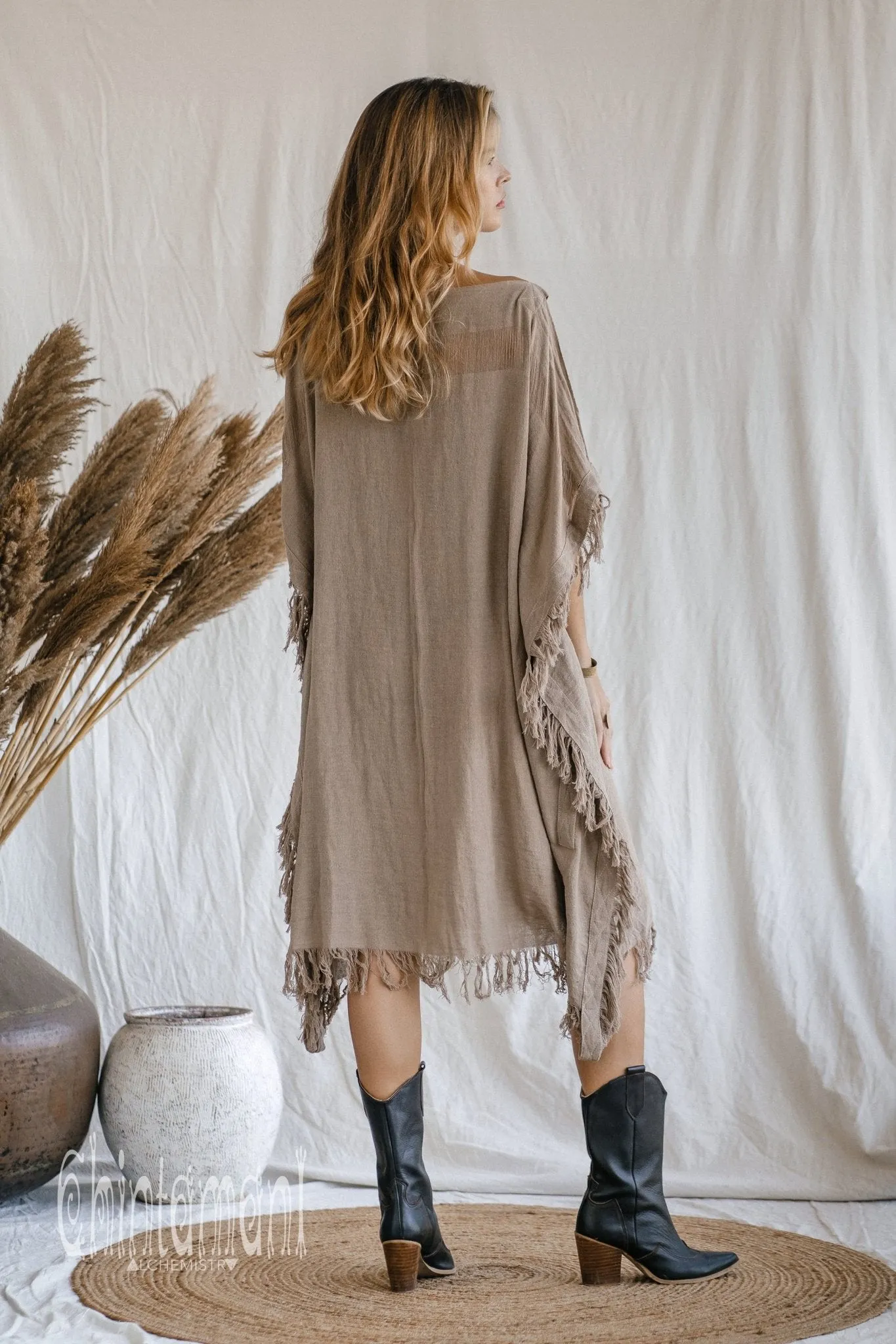 Beach Poncho Dress / Coffee