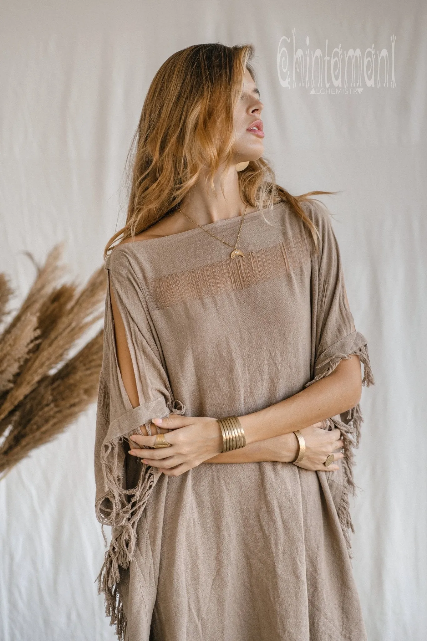 Beach Poncho Dress / Coffee