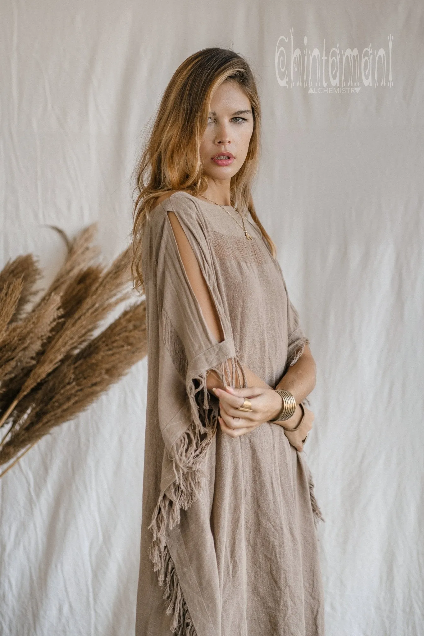 Beach Poncho Dress / Coffee