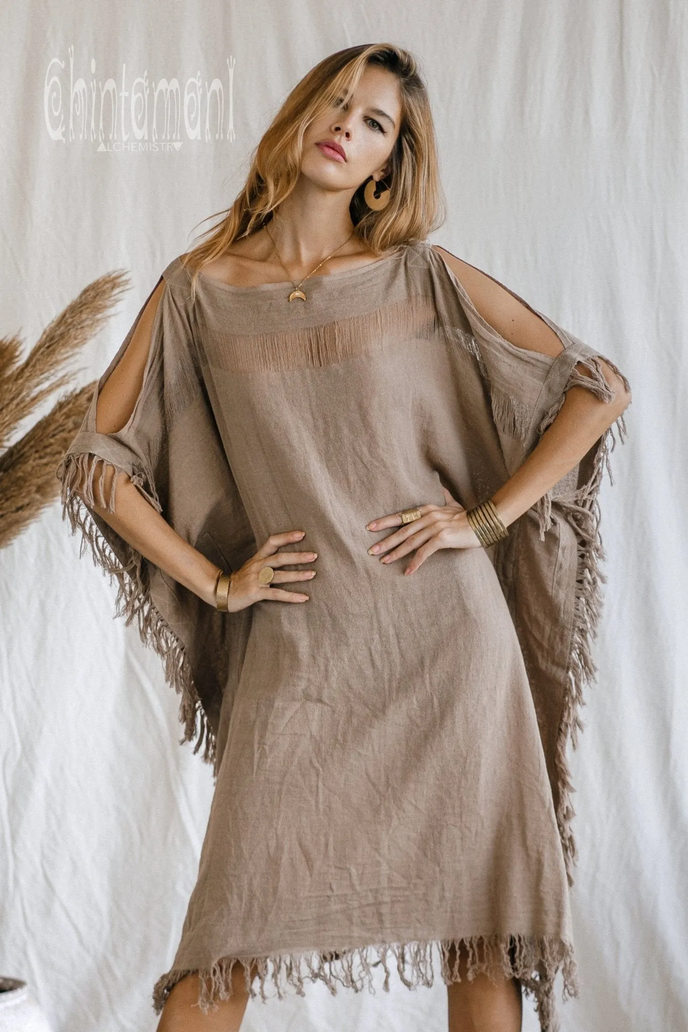 Beach Poncho Dress / Coffee