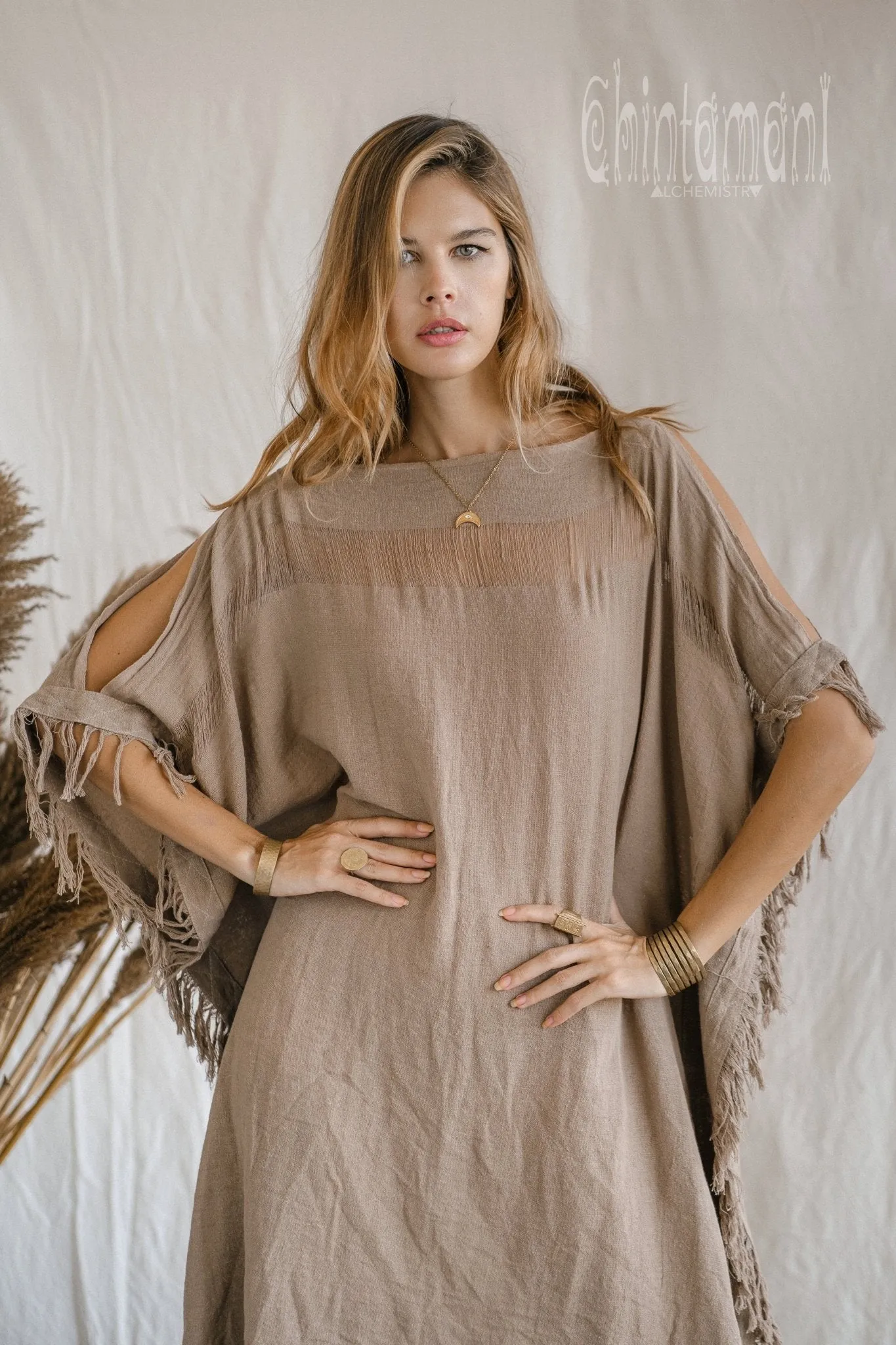 Beach Poncho Dress / Coffee